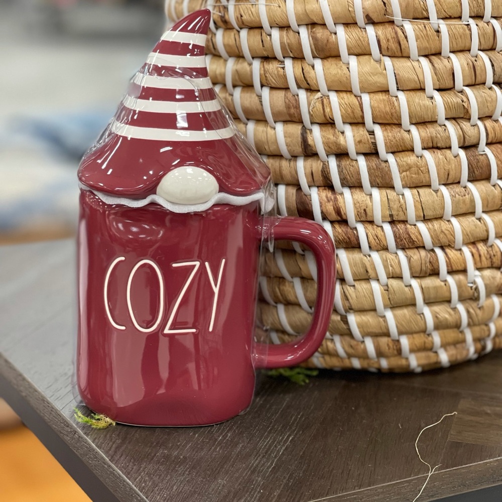 Rae Dunn “Cozy” Mug with Gnome Topper